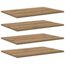 vidaXL Polcos könyvespolc 4 pcs Barna 60 x 40 x 1,5 cm Faanyag