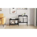 vidaXL Polcos könyvespolc 4 pcs Fekete 60 x 40 x 1,5 cm Faanyag