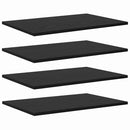 vidaXL Polcos könyvespolc 4 pcs Fekete 60 x 40 x 1,5 cm Faanyag