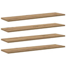 vidaXL Polcos könyvespolc 4 pcs Barna 80 x 20 x 1,5 cm Faanyag