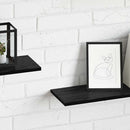 vidaXL Polcos könyvespolc 4 pcs Fekete 80 x 20 x 1,5 cm Faanyag