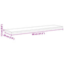 vidaXL Polcos könyvespolc 4 pcs Fekete 80 x 20 x 1,5 cm Faanyag