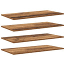 vidaXL Polcos könyvespolc 4 pcs Barna 80 x 40 x 1,5 cm Faanyag