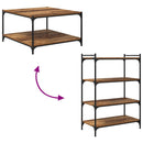 vidaXL Polcos könyvespolc 4 pcs Barna 80 x 40 x 1,5 cm Faanyag