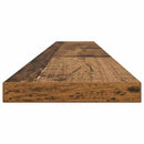 vidaXL Polcos könyvespolc 4 pcs Barna 100 x 10 x 1,5 cm Faanyag