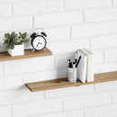 vidaXL Polcos könyvespolc 4 pcs Barna 100 x 10 x 1,5 cm Faanyag