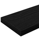 vidaXL Polcos könyvespolc 4 pcs Fekete 100 x 10 x 1,5 cm Faanyag