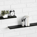 vidaXL Polcos könyvespolc 4 pcs Fekete 100 x 10 x 1,5 cm Faanyag