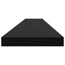 vidaXL Polcos könyvespolc 4 pcs Fekete 100 x 10 x 1,5 cm Faanyag