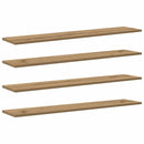 vidaXL Polcos könyvespolc 4 pcs Barna 100 x 20 x 1,5 cm Faanyag