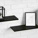 vidaXL Polcos könyvespolc 4 pcs Fekete 100 x 20 x 1,5 cm Faanyag