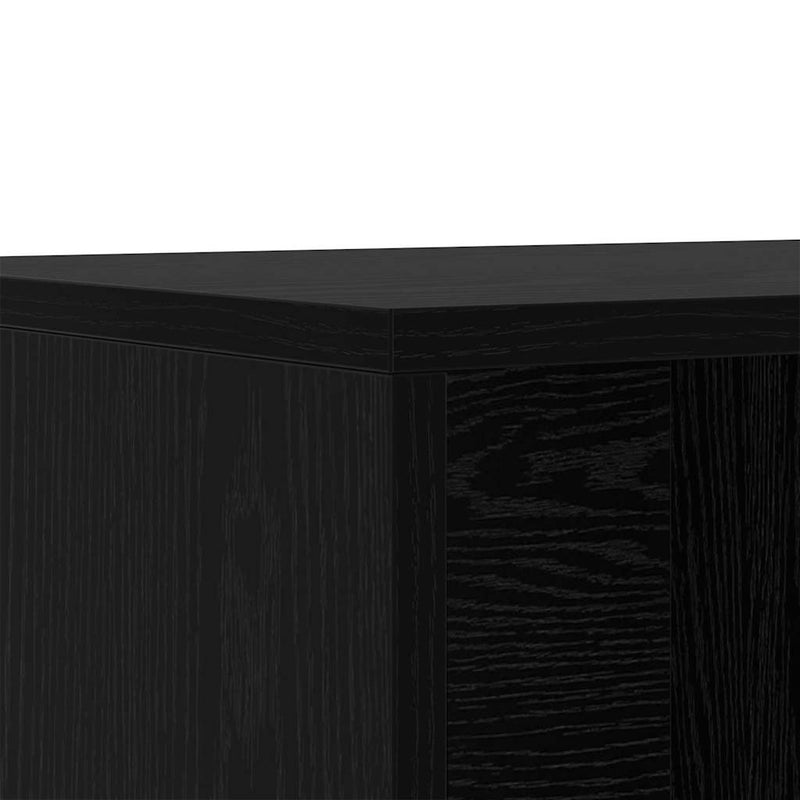 vidaXL Cipő tárolópad polcokkal Musta tammi 102 x 35 x 35 cm Faanyag