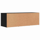 vidaXL Cipőpad 102 x 35 x 35 cm Szerelt Fa Fekete tölgy