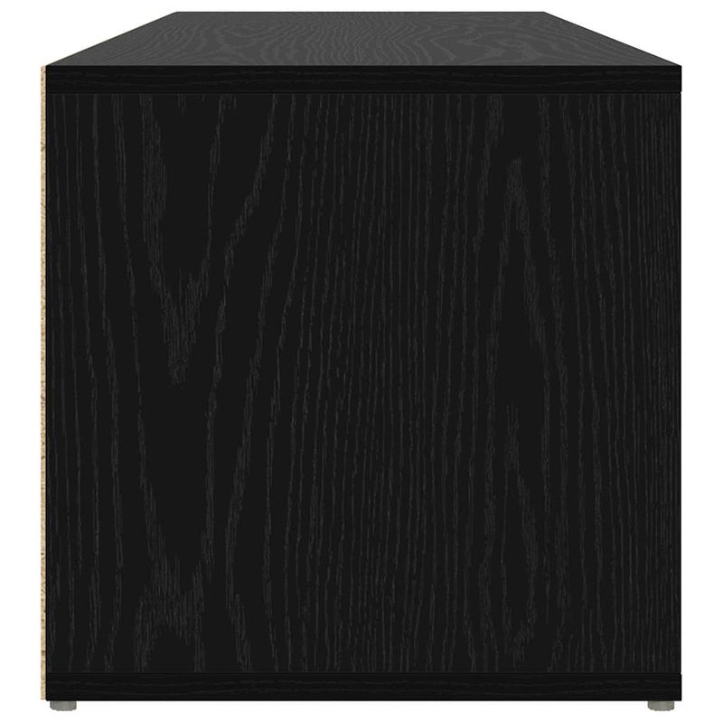 vidaXL Cipő tárolópad polcokkal Musta tammi 102 x 35 x 35 cm Faanyag