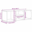 vidaXL Cipőpad polcokkal Fekete tölgy 102 x 35 x 35 cm Faanyag