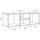 vidaXL Cipőpad 102 x 35 x 35 cm Szerelt Fa Fekete tölgy