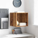 vidaXL Fali Szekrény polcokkal Öreg fa 37 x 37 x 37 cm Faanyag