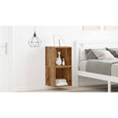 vidaXL Fali Szekrény polcokkal 2 pcs Öreg fa 37 x 37 x 37 cm Faanyag