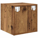 vidaXL Fali Szekrény polcokkal 2 pcs Öreg fa 37 x 37 x 37 cm Faanyag