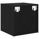 vidaXL Fali Szekrény polcokkal Fekete tölgy 37 x 37 x 37 cm Faanyag