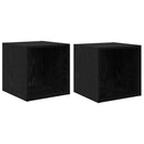 vidaXL Fali Szekrény 2 pcs Fekete tölgy 37 x 37 x 37 cm Faanyag