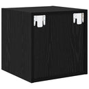 vidaXL Fali Szekrény 2 pcs Fekete tölgy 37 x 37 x 37 cm Faanyag