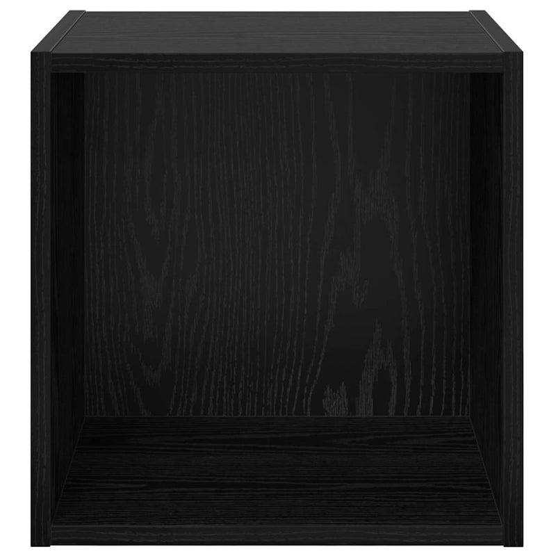 vidaXL Fali Szekrény 2 pcs Fekete tölgy 37 x 37 x 37 cm Faanyag