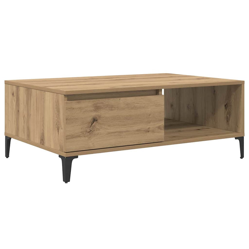 vidaXL Dohányzóasztal kézműves tölgy 90 x 60 x 35 cm Faanyag