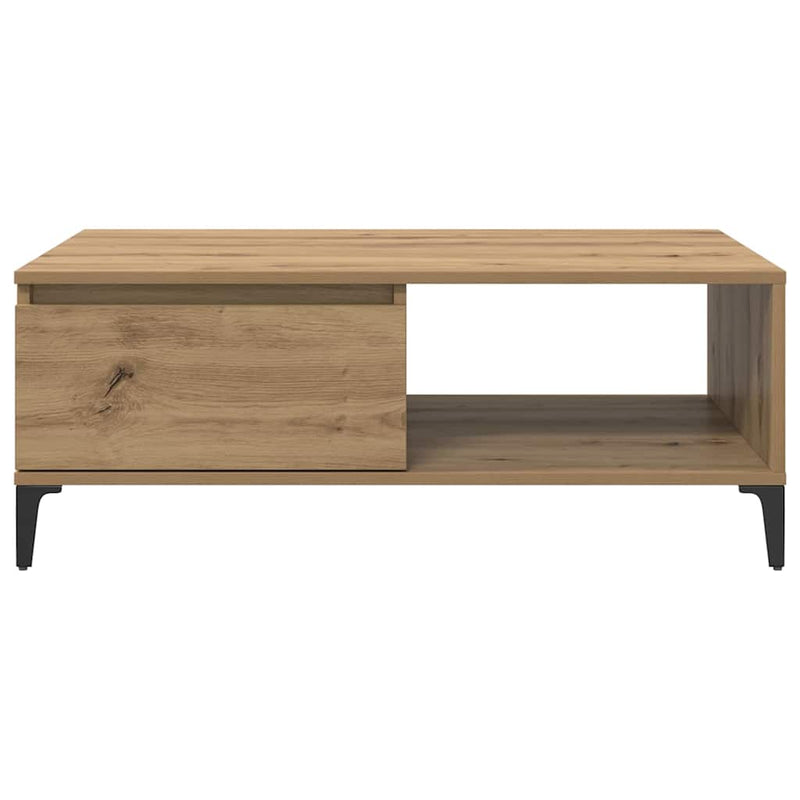 vidaXL Dohányzóasztal kézműves tölgy 90 x 60 x 35 cm Faanyag
