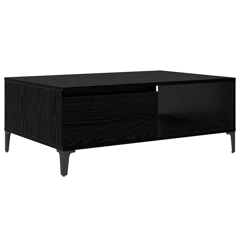 vidaXL Dohányzóasztal Musta tammi 90 x 60 x 35 cm Faanyag