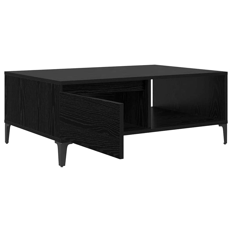 vidaXL Dohányzóasztal Musta tammi 90 x 60 x 35 cm Faanyag