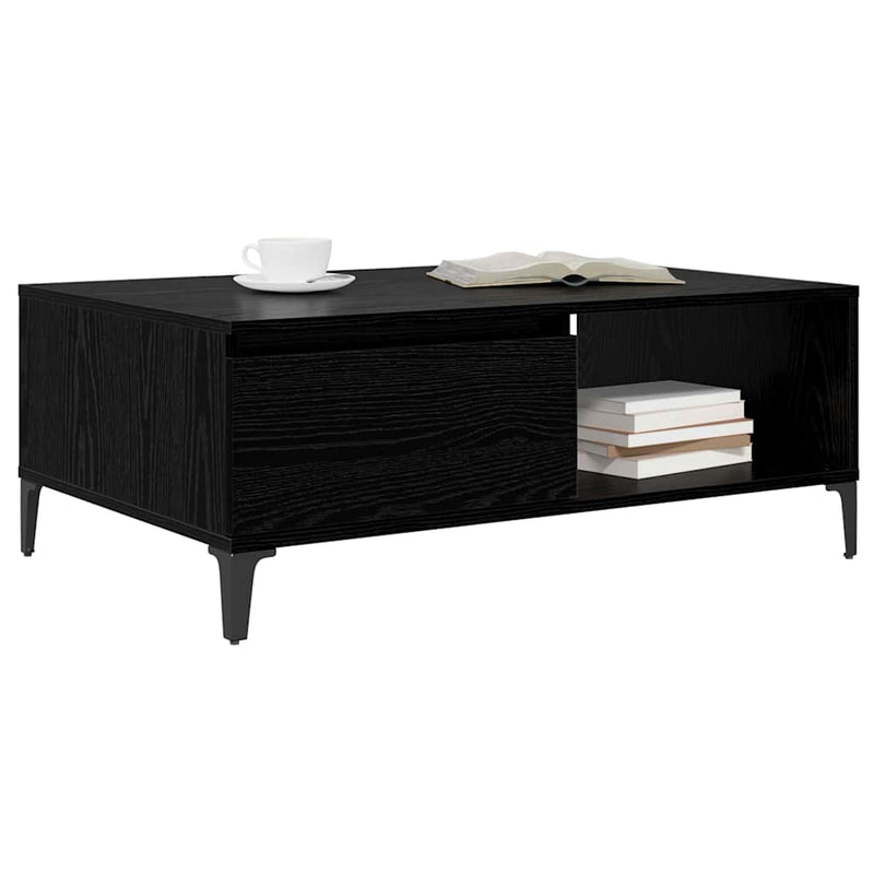 vidaXL Dohányzóasztal Musta tammi 90 x 60 x 35 cm Faanyag
