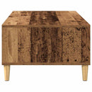 vidaXL Dohányzóasztal Öreg fa 102 x 55 x 35 cm Faanyag