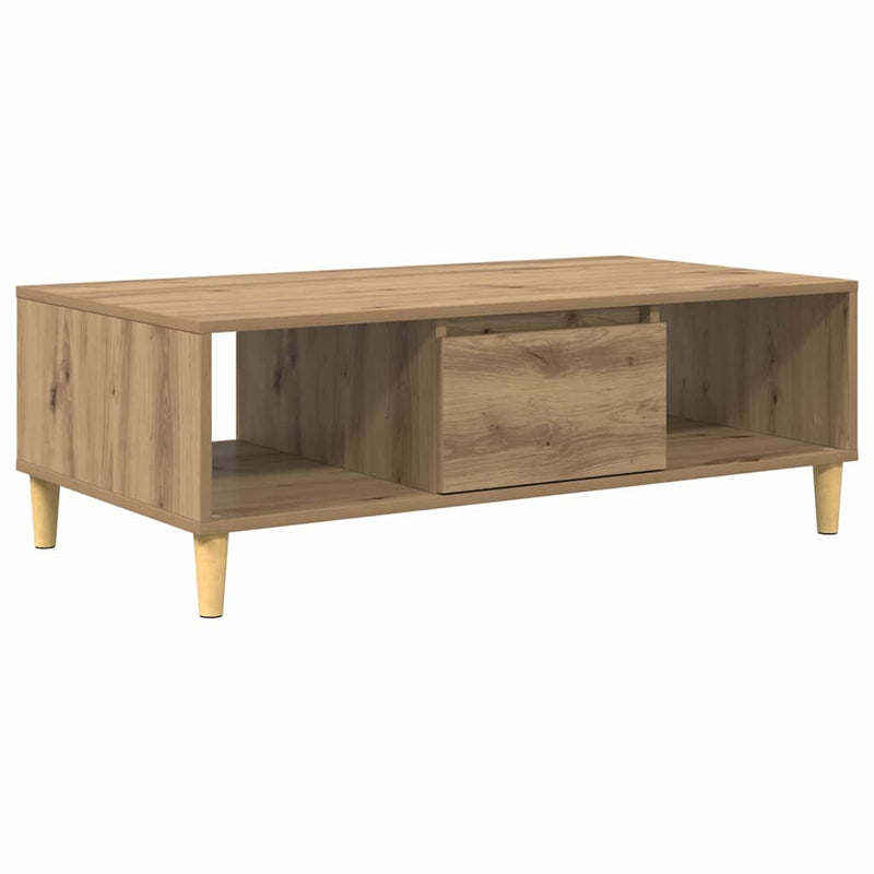 vidaXL Dohányzóasztal kézműves tölgy 103,5 x 60 x 35 cm Faanyag