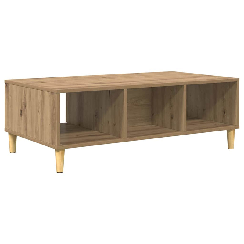 vidaXL Dohányzóasztal kézműves tölgy 103,5 x 60 x 35 cm Faanyag
