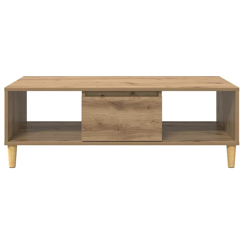 vidaXL Dohányzóasztal kézműves tölgy 103,5 x 60 x 35 cm Faanyag