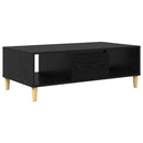 vidaXL Dohányzóasztal Fekete tölgy 102 x 55 x 35 cm Faanyag