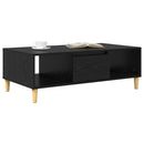 vidaXL Dohányzóasztal Fekete tölgy 102 x 55 x 35 cm Faanyag