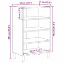 vidaXL Széf Régi fa 57 x 35 x 89.5 cm Faanyag