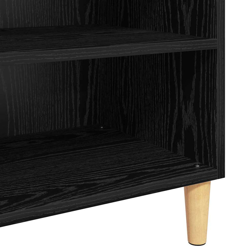 vidaXL Széf Musta tammi 57 x 35 x 89.5 cm Faanyag