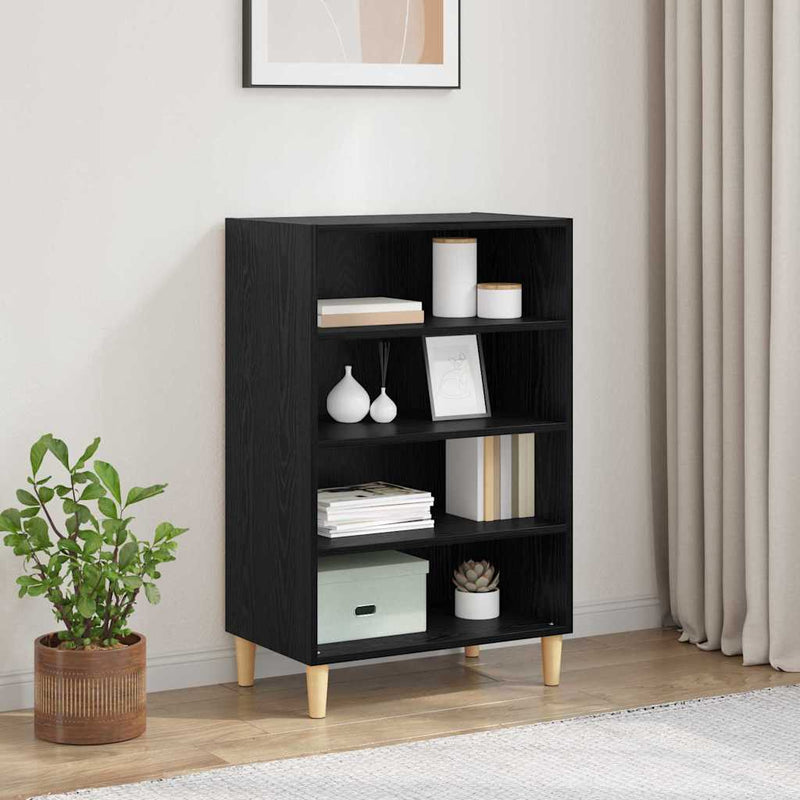 vidaXL Széf Musta tammi 57 x 35 x 89.5 cm Faanyag