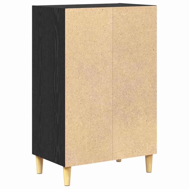 vidaXL Széf Musta tammi 57 x 35 x 89.5 cm Faanyag