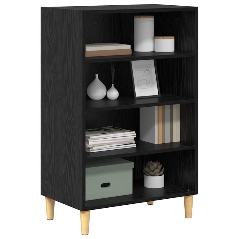 vidaXL Széf Musta tammi 57 x 35 x 89.5 cm Faanyag