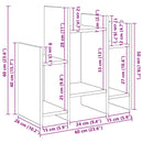 vidaXL Oldalsó szekrény Régi fa 60 x 26 x 60 cm Faanyag