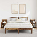 vidaXL Éjjeliszekrény 2 pcs Öreg fa 40 x 35 x 60 cm Faanyag