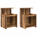 vidaXL Éjjeliszekrény 2 pcs Öreg fa 40 x 35 x 60 cm Faanyag