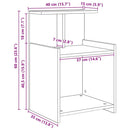 vidaXL Éjjeliszekrény 2 pcs kézműves tölgy 40 x 35 x 60 cm Faanyag