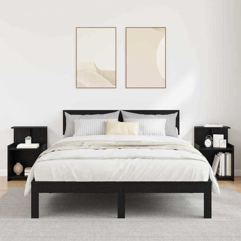 vidaXL Éjjeliszekrény 2 pcs Musta tammi 40 x 35 x 60 cm Faanyag