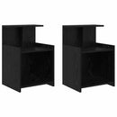 vidaXL Éjjeliszekrény 2 pcs Fekete tölgy 40 x 35 x 60 cm Faanyag