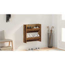 vidaXL Cipőszekrény polcokkal Öreg fa 60 x 18 x 60 cm Faanyag